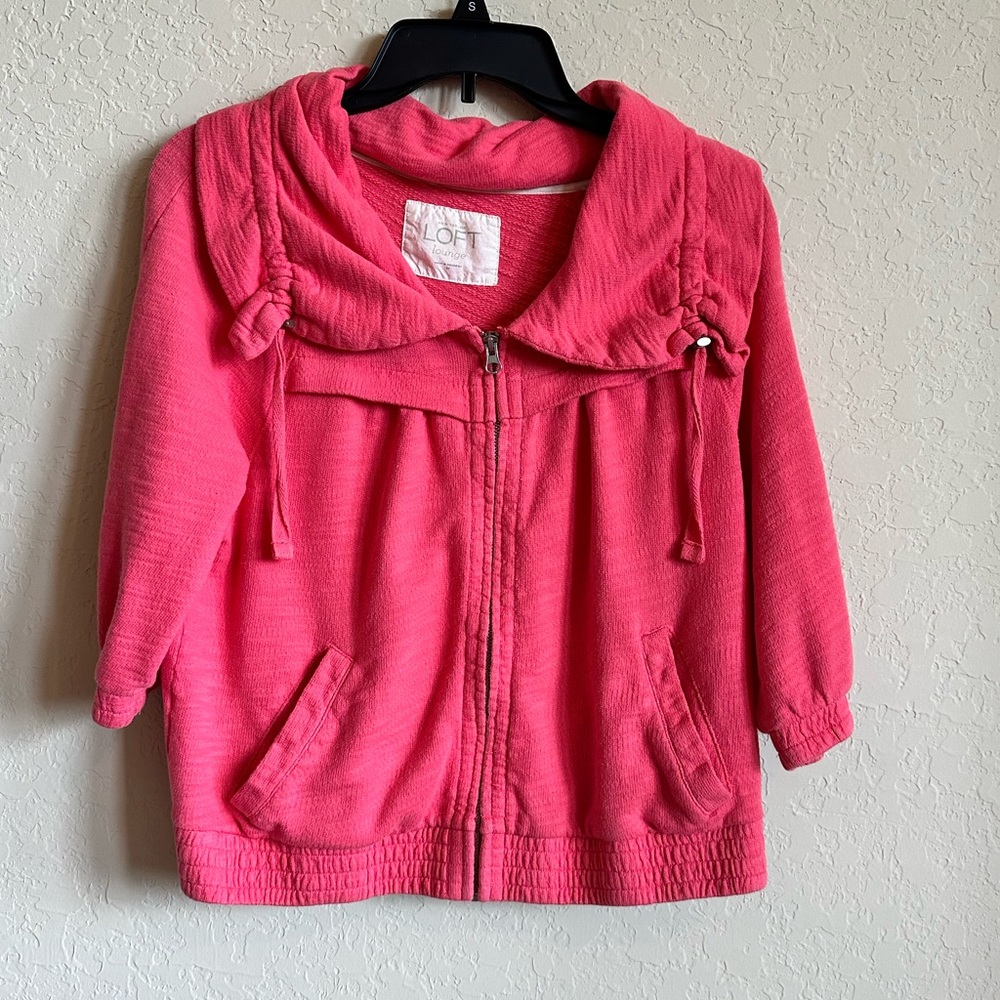 Loft Lounge Terry Pink Jacket Size M